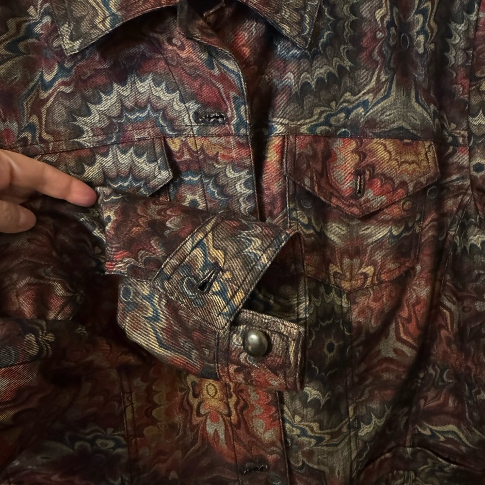 Women's Patterned Button-Up Jacket From Coldwater… - image 3